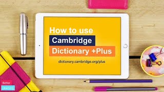 How to use Cambridge Dictionary Plus [upl. by Walkling]