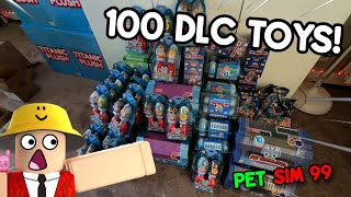 I OPENED 100 DLC Toys And This HAPPENED IN PET SIMULATOR 99 [upl. by Breskin]