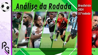 31° RODADA BRASILEIRÃO  Análise dos jogos [upl. by Maiga896]