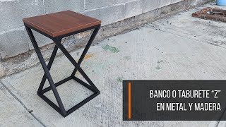 ✅ Como hacer un banco o taburete quotZquot en metal y melamina ¡¡¡ PLANOS GRATIS [upl. by Jarrod]