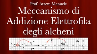 Meccanismo di addizione elettrofila degli alcheni L39 ProfAtzeni ISCRIVITI [upl. by Enaols380]