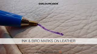 HOW TO REMOVE DYE TRANSFER amp INK amp BIRO MARKS ON LEATHER  COLOURLOCK [upl. by Iaht980]