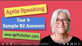 Aptis ESOL Speaking Test 9 with B2 answers  Respuestas Model B2 [upl. by Danni]