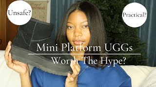 UGG MINI CLASSIC PLATFORM REVIEW  WORTH THE HYPE UNSAFE  UGGS ARE BACK WHEN DID THEY LEAVE [upl. by Sladen]