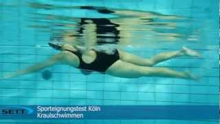 Sporteignungstest Köln 2013  SchwimmenKraulTechnik [upl. by Pris]