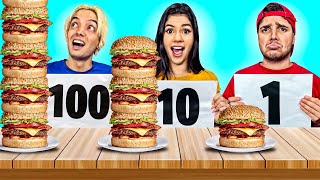 COMIENDO 100 CAPAS DE COMIDA CHALLENGE [upl. by Inod122]