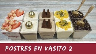 POSTRES EN VASITOS PARA SORPRENDER 2  SIN HORNO El Rincón de Belén [upl. by Minni]