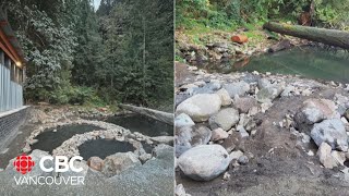 Hobo hot spring filled in upsetting some Harrison Hot Springs residents [upl. by Naujid]