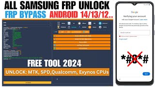 All Samsung FRP Bypass 2024 Samsung Google Lock Remove Android 141312  FREE Tool 2024 [upl. by Attennot684]