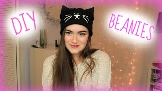 DIY Beanies  CloeCouture [upl. by Aneelahs]