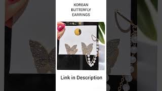 Butterfly earrings god korean shorts fyp [upl. by Kayne]