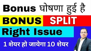 Bonus घोषणा हुई है I stock split I Bonus share I bonus share news I thangamyil I New Light apparels [upl. by Boatwright]