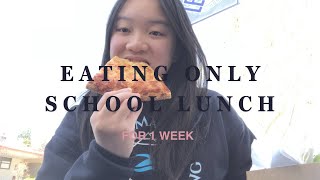 I Ate Only School Lunch For A Week 🍕  food vlog  ratings [upl. by Nadabb742]