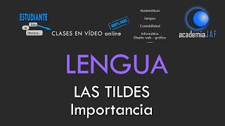 LAS TILDES en español ¿por qué son tan importantes [upl. by Dahs]