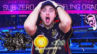 I just had the BEST crate opening in ROCKET LEAGUE HISTORY INSANE 200 GOLDEN LANTERN 2021 OPENING [upl. by Iphlgenia]