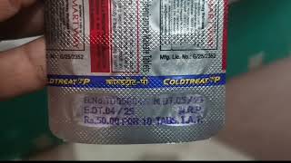 Coldtreat p tablet uses in hindi  coldtreat p price  coldtreat p dose  coldtreat p for dry cough [upl. by Peggi]