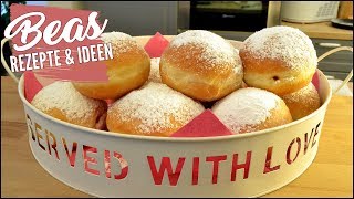 BERLINER Rezept  Die besten Krapfen Pfannkuchen selber backen [upl. by Alyakcim828]