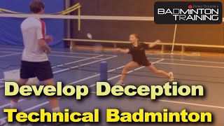 Badminton Training Kurze Schlagbewegung Vorderfeld Push Technique Short Movement Forehand [upl. by Jael]