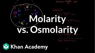 Molarity vs osmolarity  Lab values and concentrations  Health amp Medicine  Khan Academy [upl. by Annavoig]