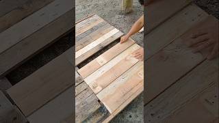 Portão de palete Parte 1 wood woodworking palette home passoapasso [upl. by Noryv]