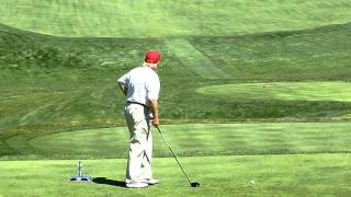 Donald Trumps Hole 1 tee shot at the 2012 ATampT National ProAm [upl. by Lasser]