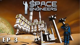 Building an AUTOMATED MEGA DRILL  Space Engineers Crash Landing EP 3 [upl. by Costin566]