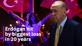 Turkey elections Erdogan and party suffer shock defeats [upl. by Enyala]