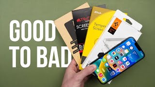 Testing Every Type of Screen Protector for iPhone 14  13 from terrible to good… [upl. by Nahama]