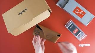 eyerim presents Unboxing of Ray Ban Hexagonal Flat Lenses sunglasses [upl. by Assili]