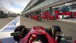 F1 2014 Manual Pit Stop Manual Behind Teammate [upl. by Aliehs]