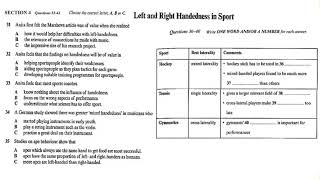 Left and Right Handedness in Sport With Answers  IELTS LISTENING SECTION4 [upl. by Cassady]