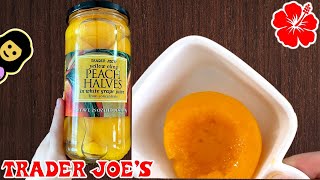 🇪🇸 Yellow Cling Peach Halves  Trader Joe’s Product [upl. by Comptom]