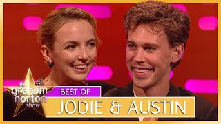 Jodie Comer amp Austin Butler Discuss Accents  The Bikeriders Cast  The Graham Norton Show [upl. by Ajan]