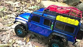 Traxxas TX4 Blue Land Rover Defender  TRX6 Mercedes Benz 6x6 [upl. by Noret]