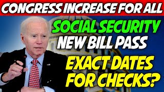 Congress Increase For All Social Security  New Payments Dates Confirmed BY IRS [upl. by Steep]