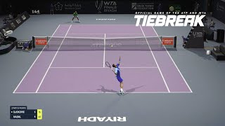 TIEBREAK  Novak Djokovic Vs Rafael Nadal I Riyadh Arena I Expert Difficulty PS5 [upl. by Kutzer]