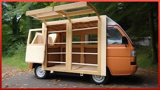 Man Builds Amazing DIY Camping Caravan On Mini Truck  by いしころちゃんねる​ [upl. by Ailemak]