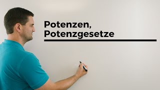 Potenzen Potenzgesetze Einfacher Beginn Potenz Basis Exponent  Mathe by Daniel Jung [upl. by Ennaerb]