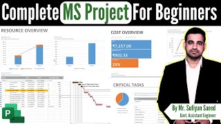 Complete MS Projects For Beginners  Full Project in MS Project in Hindi [upl. by Llevol283]