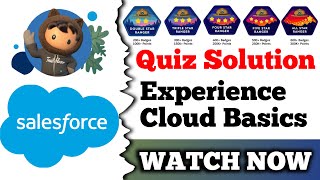 Experience Cloud Basics  Salesforce Trailhead  Quiz Solution [upl. by Dymphia158]