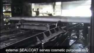 Ductile Iron Pipe Sealcoat and Painting for Pipe [upl. by Ecirtahs]