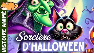 🎃 LA SORCIÈRE DHALLOWEEN 🎃 Histoires et Contes  histoire pour sendormir  livre animé fantôme [upl. by Nelak]