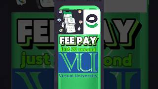 Virtual University Fee Pay With Easypaisa virtualuniversityofpakistan easypaisa fee [upl. by Atikihs739]