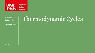 Thermodynamic Cycles  Introduction Part 1 of 4 [upl. by Fadas]