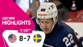 USA  Schweden  Highlights Spiel um Platz 3  IIHF U20 EishockeyWM 2023  MAGENTA SPORT [upl. by Hanan932]