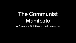 Communist Manifesto Summary With Quotes [upl. by September]