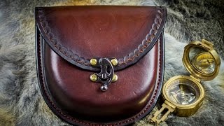 How I make a Large Wet moulded Leather Possibles Belt Pouch [upl. by Bolte294]