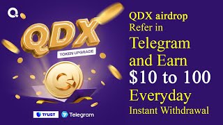 Quidax Telegram Bot  QDX Coin Withdraw  How To Withdraw QDX coin  Earn By Reffer [upl. by Janela944]