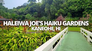 Exploring Haleiwa Joes Haiku Gardens in Kaneohe Hawaii USA Walking Tour haleiwajoes kaneohe [upl. by Arytal]