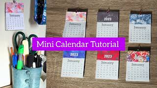 2024 Mini Calendar Tutorial Tear off each month  small calendar for the wall [upl. by Aiclef]